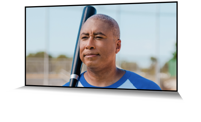 Bernie Williams with a Baseball bat